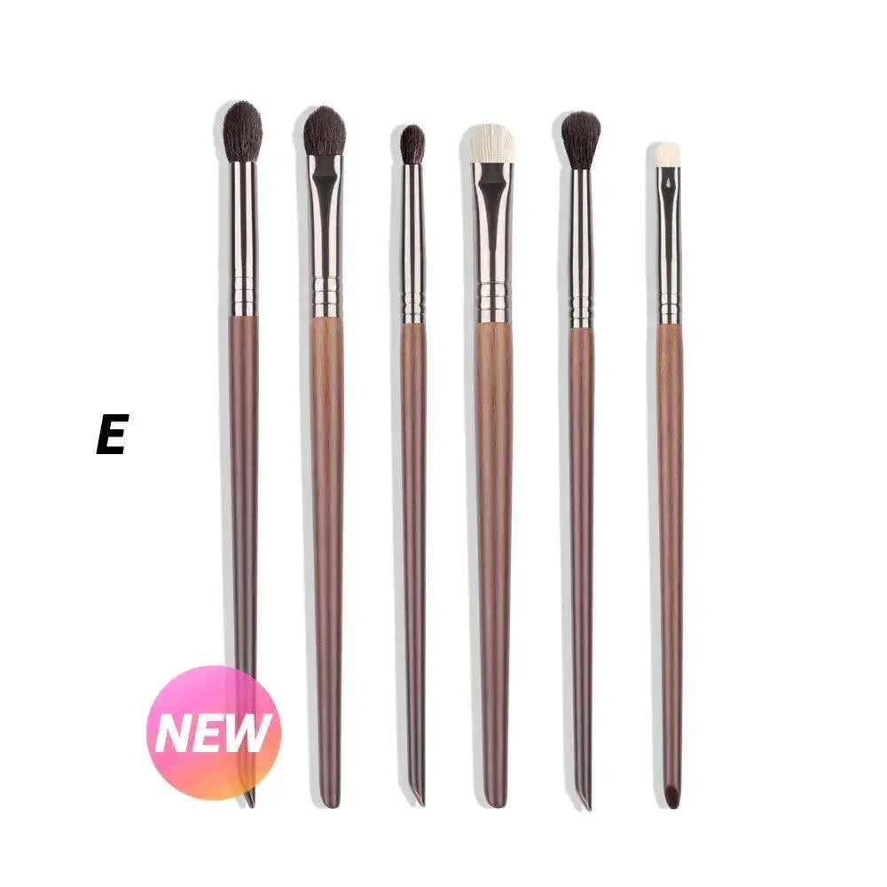 Effortless Blending Goat Hair Eye Makeup Brushes Set 6 Pcs