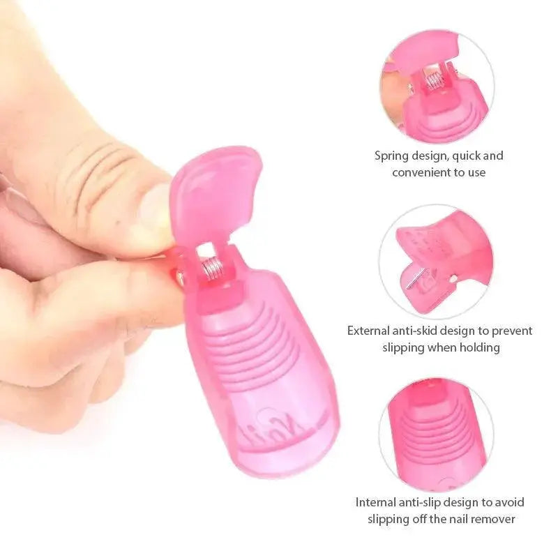 Effortless Nail Art Gel Polish Removal Clips Quick Cleanup