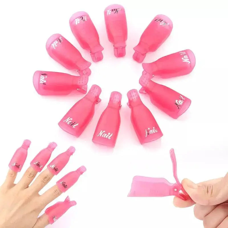 Effortless Nail Art Gel Polish Removal Clips Quick Cleanup