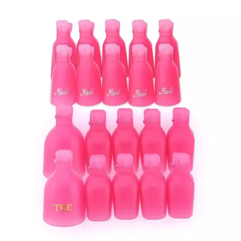 Effortless Gel Removal Clips for Home — 5 purple 5 rose