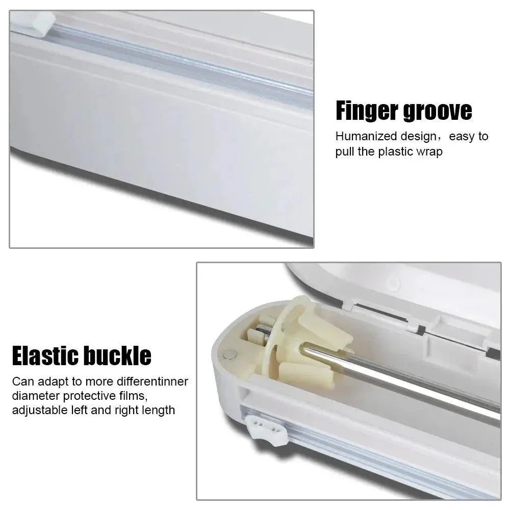 Effortless Punch Free Plastic Wrap Dispenser Sharp Cutter