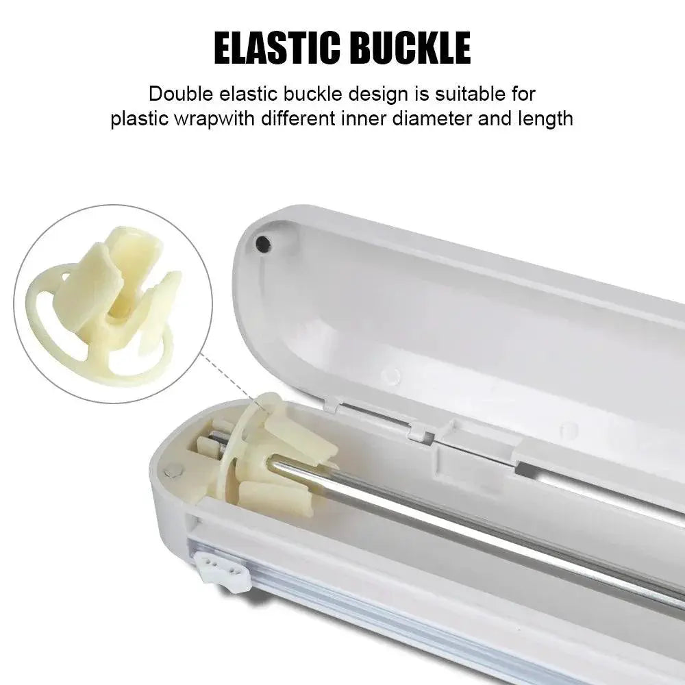 Effortless Punch Free Plastic Wrap Dispenser Sharp Cutter