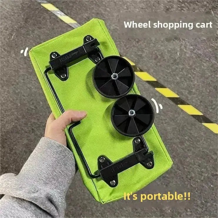 Effortless Shopping On The Go With Portable Foldable Shopping Cart With Wheels