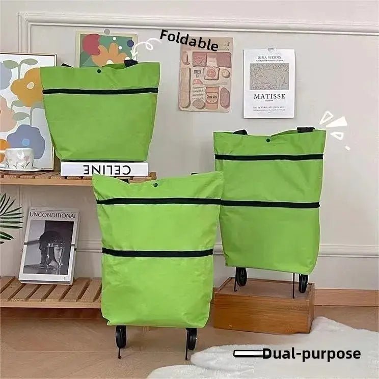 Effortless Shopping On The Go With Portable Foldable Shopping Cart With Wheels