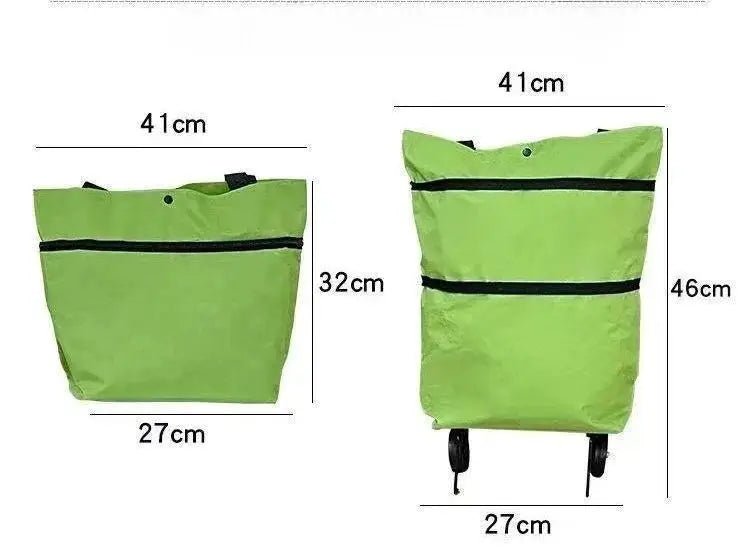 Effortless Shopping On The Go With Portable Foldable Shopping Cart With Wheels
