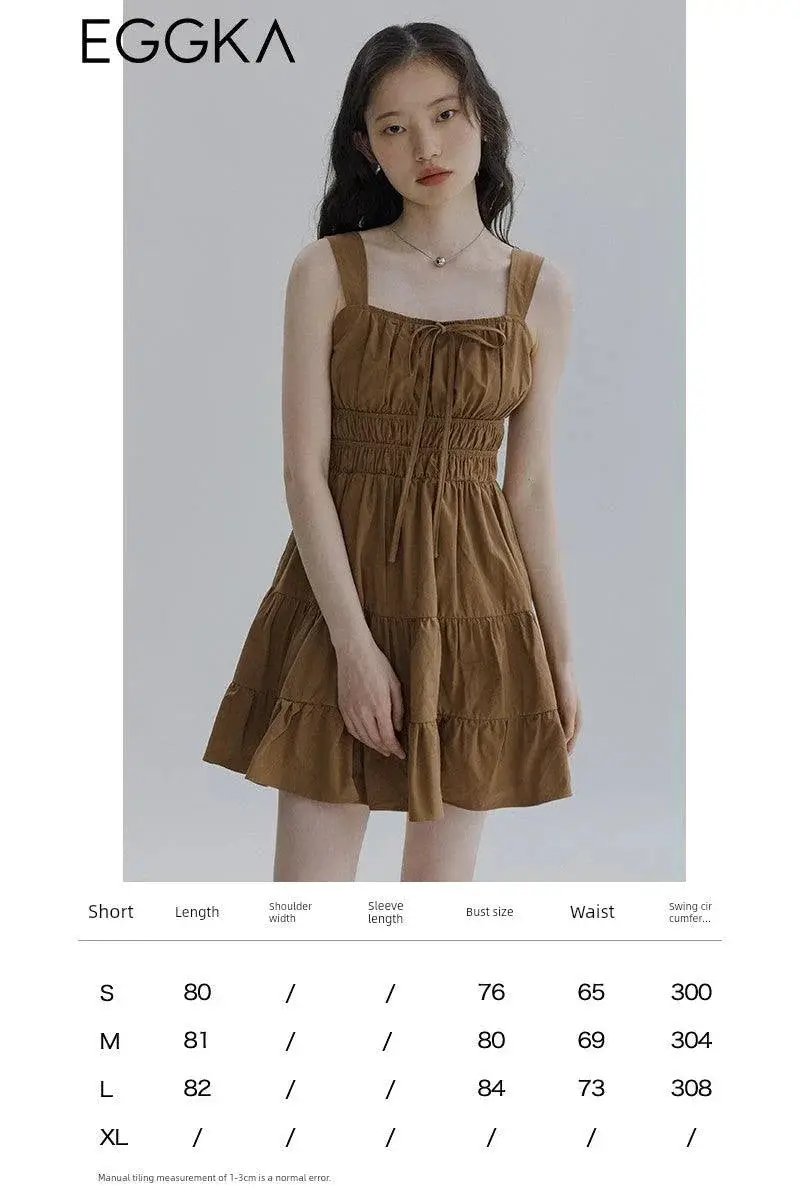 Eggka Bandage Sling Dress Versatile Womens Fashion Pick