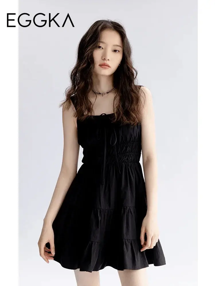 Eggka Bandage Sling Dress Versatile Womens Fashion Pick
