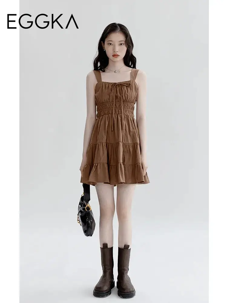 Eggka Bandage Sling Dress Versatile Womens Fashion Pick