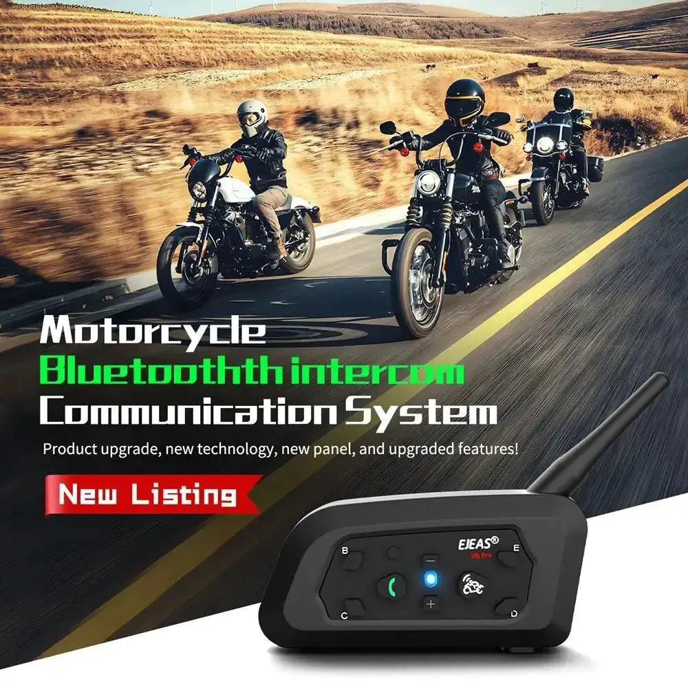 EJEAS V6 Pro Bluetooth Motorcycle Intercom For 6 Riders