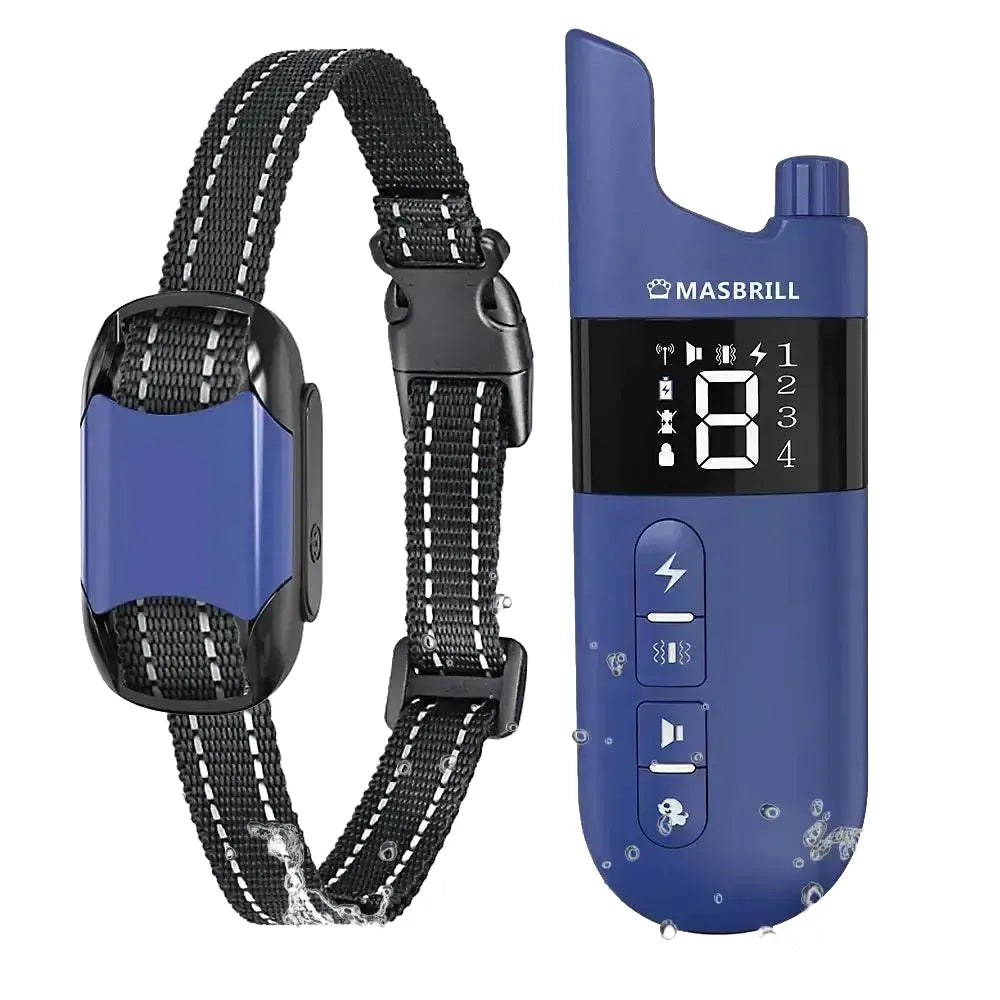 Electric Dog Training Collar Remote Shock Vibration - Blue for 1 Dog product image