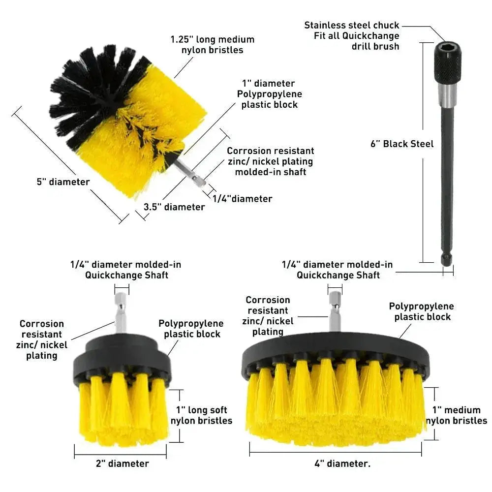 Electric Drill Brush Kit for All Purpose Cleaning Scrubber