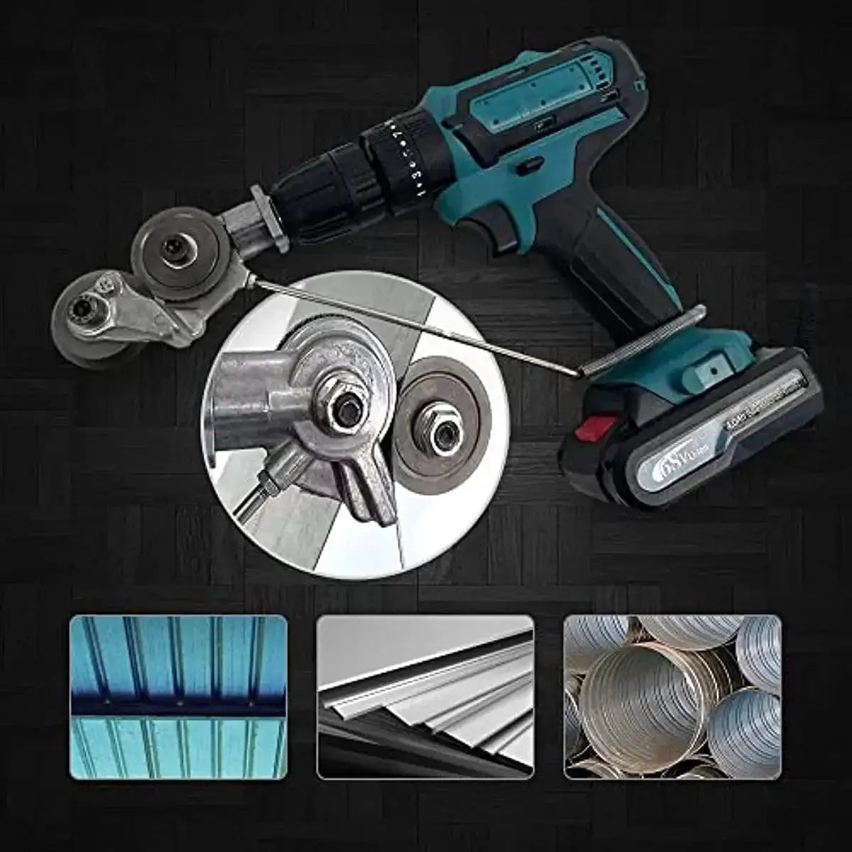 Electric Drill Plate Cutter Attachment Double Headed Cutter