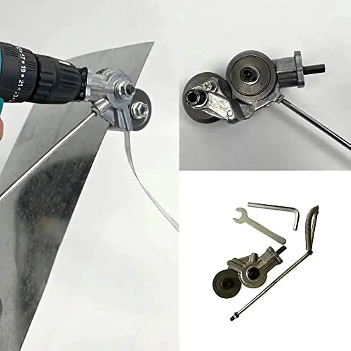 Electric Drill Plate Cutter Attachment Double Headed Cutter