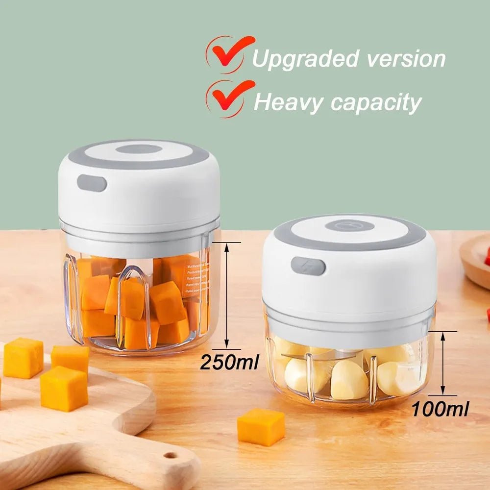 Electric Garlic Mincer 250ML USB Miniature Onion Chopper Portable Food Processor