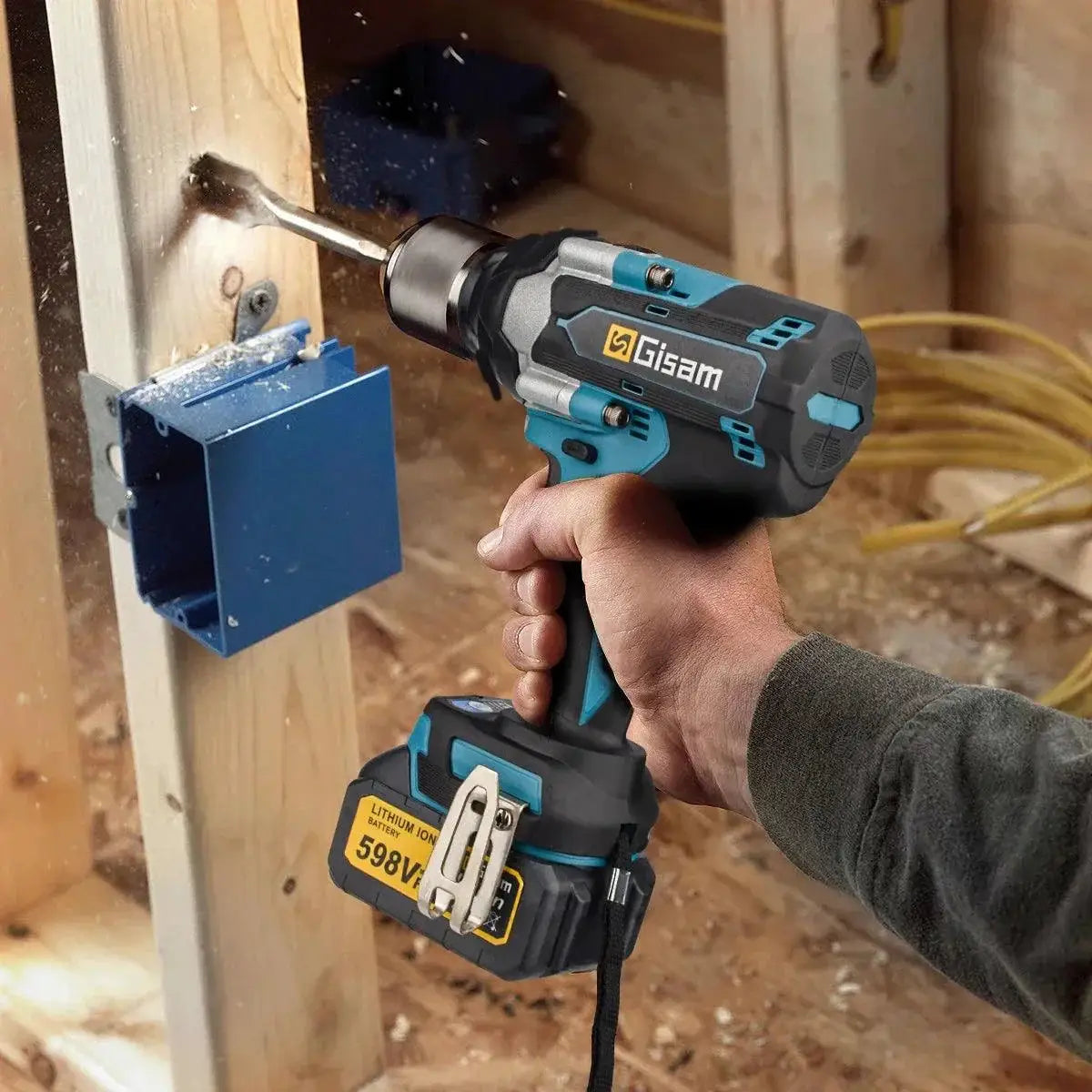 Electric Impact Wrench 18V Pro Brushless Tool 1800Nm Torque