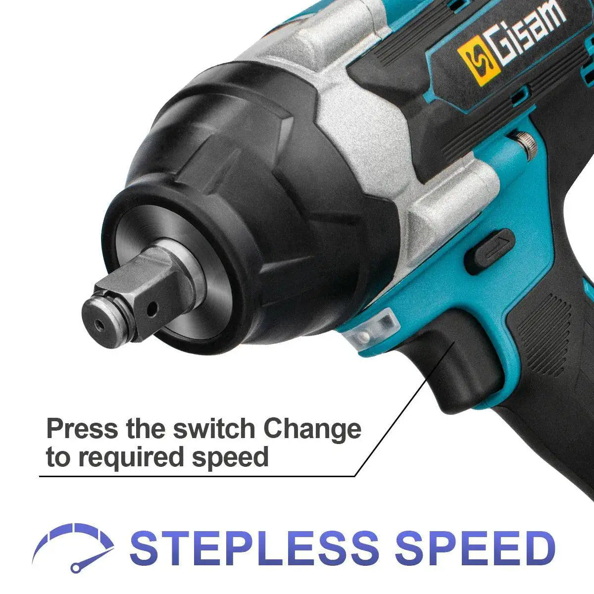 Electric Impact Wrench 18V Pro Brushless Tool 1800Nm Torque