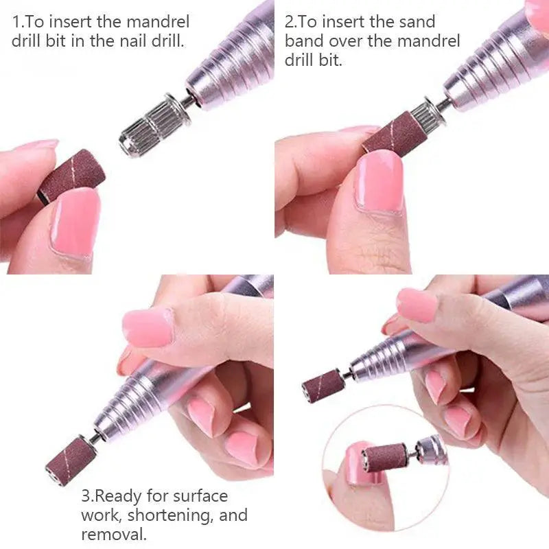 Electric Manicure Nail Drill Set Professional Gel Polish Kit