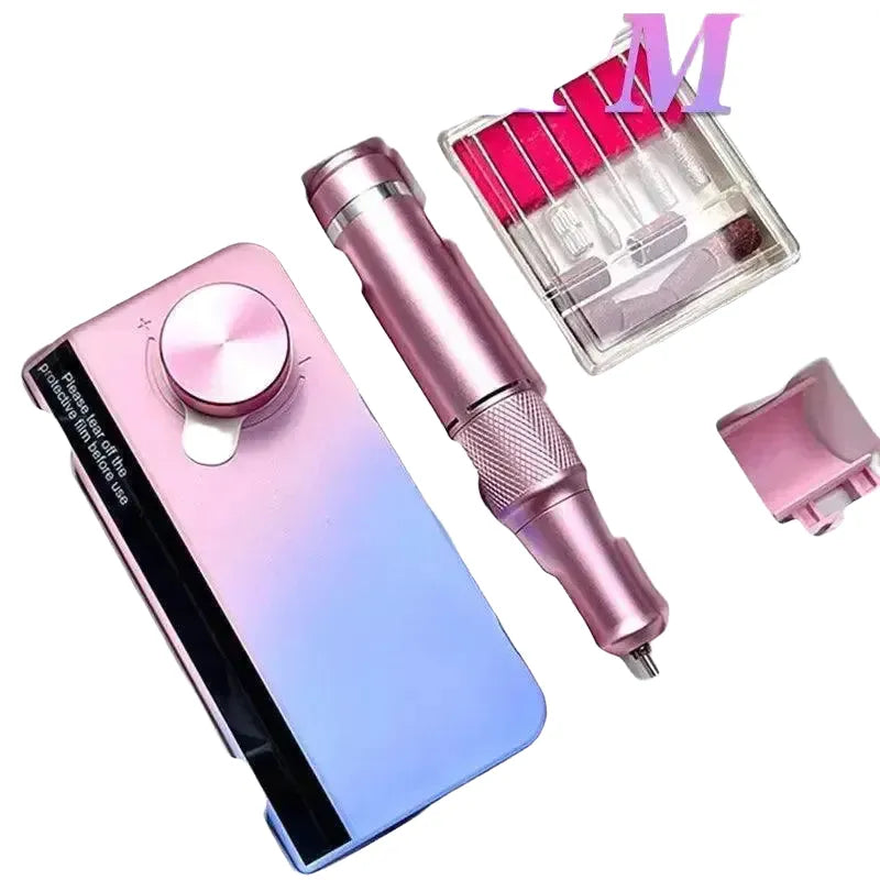 Precision Nail Drill Kit for Home Use — Grey