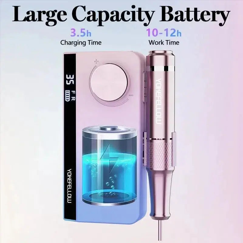 Electric Nail Drill Kit Pro Grooming Tool Smart Pause