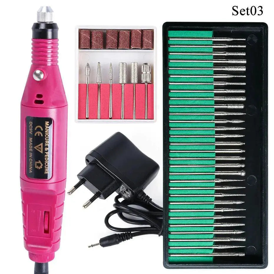 Electric Nail Drill Set High Speed Multi Functional Tool