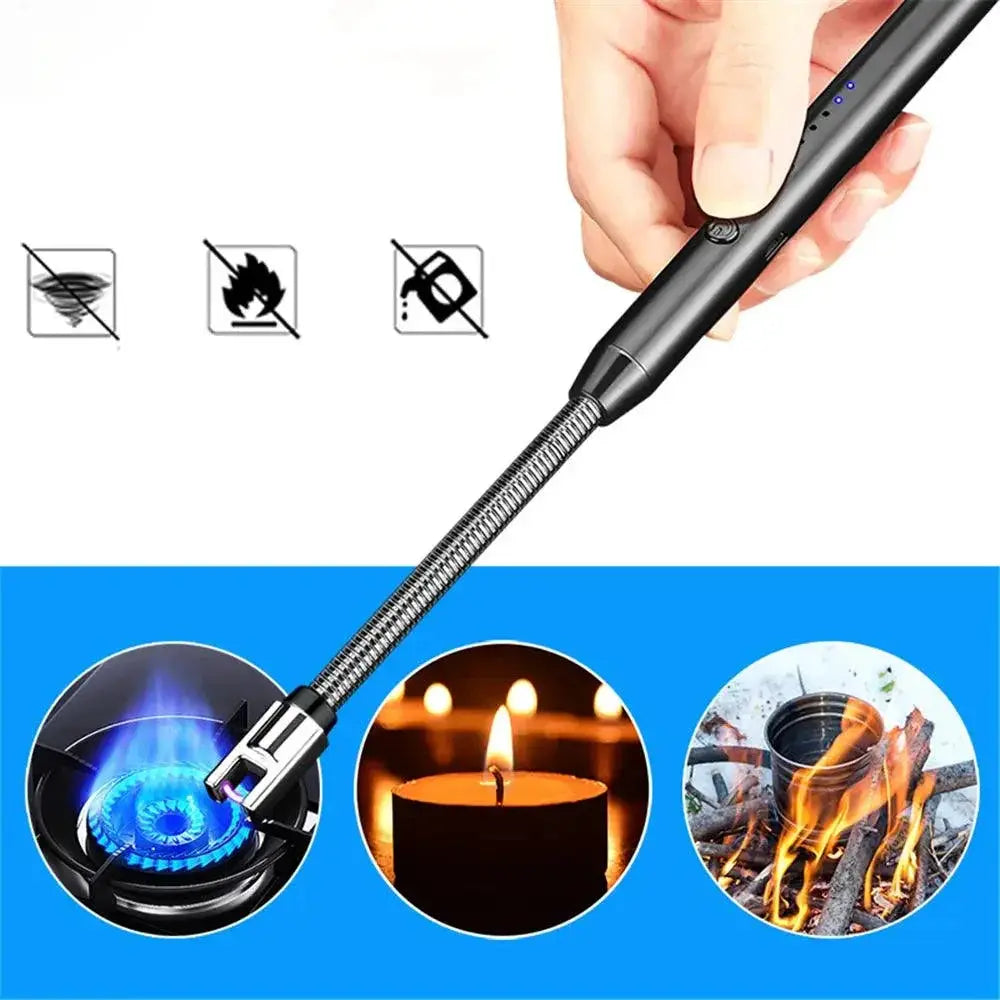 Electric Plasma Arc USB Lighter Windproof Flameless Tech