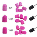 Electric Purple Nail Drill Caps Set for Manicure Pedicure