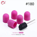 Electric Purple Nail Drill Caps Set for Manicure Pedicure
