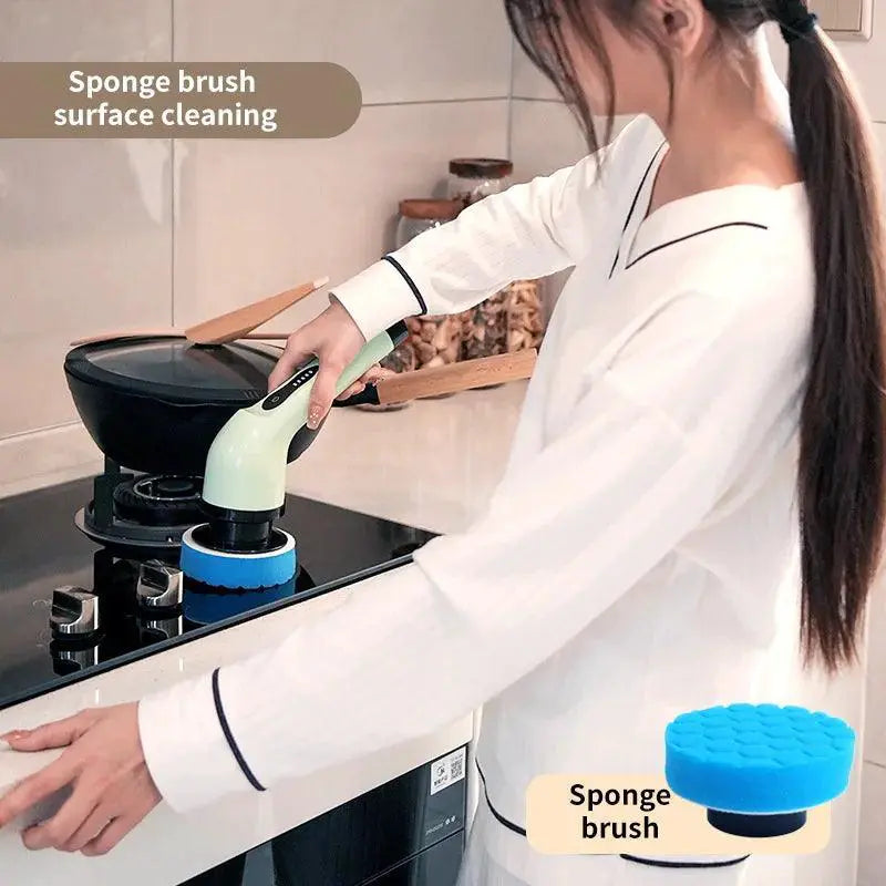Electric Spin Cleaning Brush Set 9 In 1 Effortless Cleaning