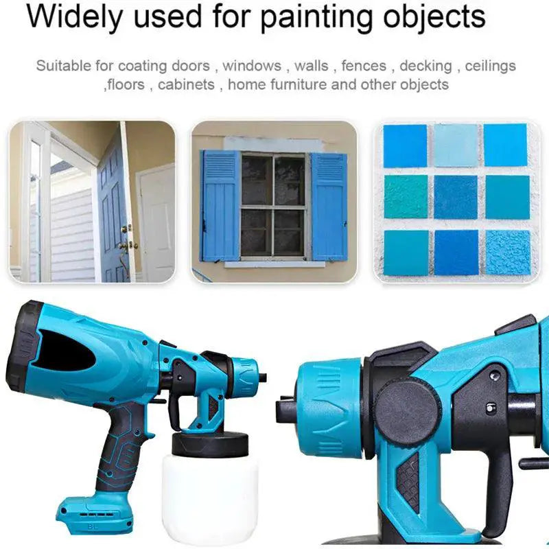 Cordless Electric Spray Gun 800ML Handheld Paint Sprayer