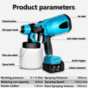 Electric Spray Gun 800ML High Power Cordless Handheld Paint Sprayer