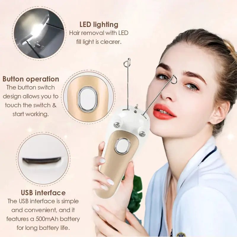 Electric Threading Epilator For Women Painless Hair Removal At Home Salon Ready