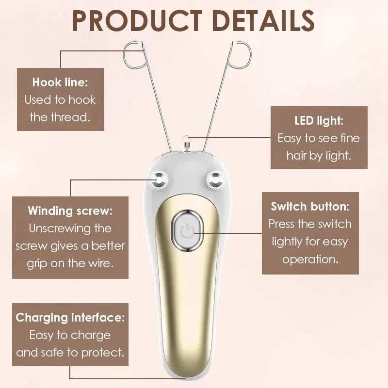 Electric Threading Epilator For Women Painless Hair Removal At Home Salon Ready