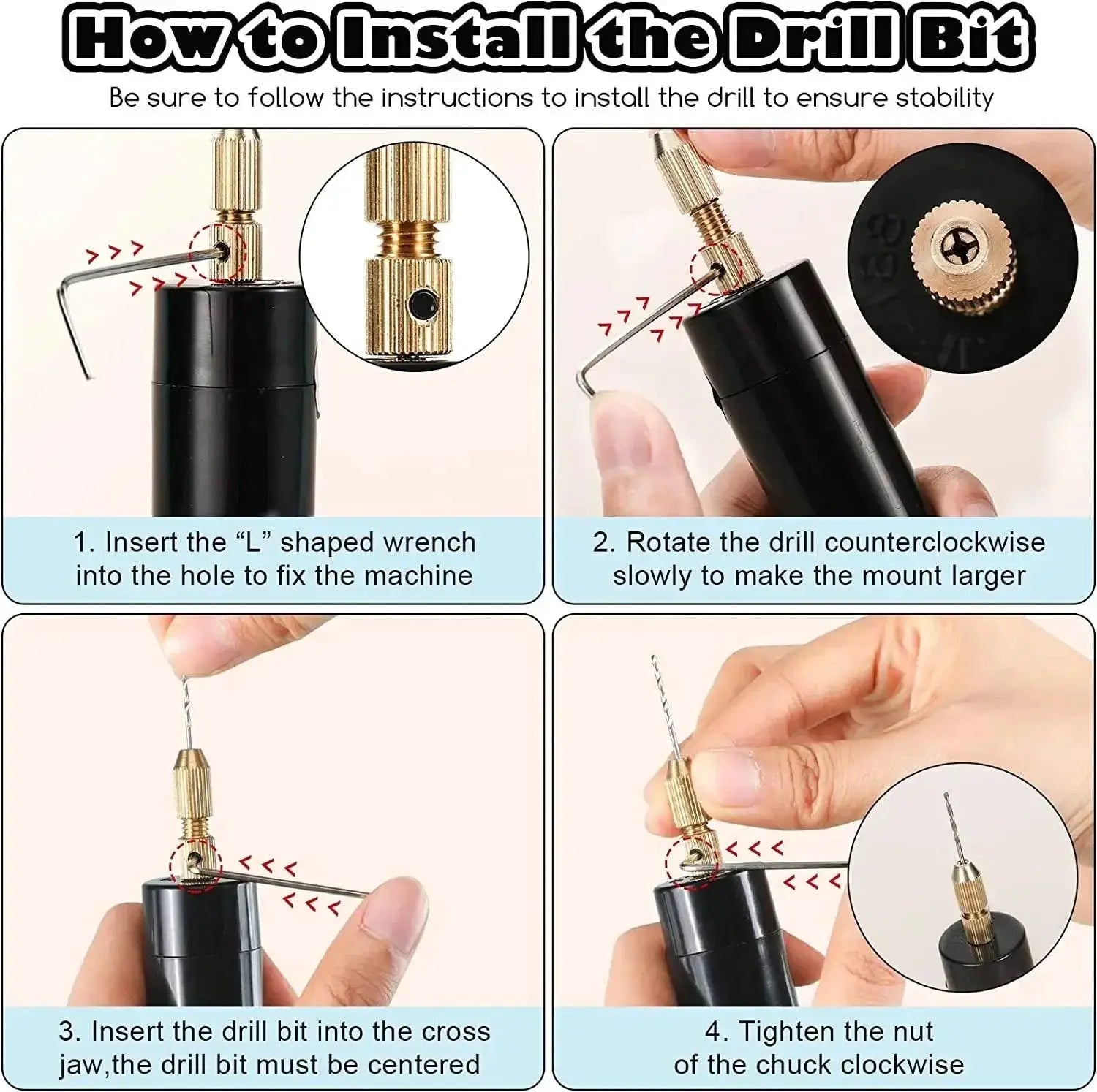 USB Mini Drill Engraver Tool 5 Pieces Set Electric Rotary