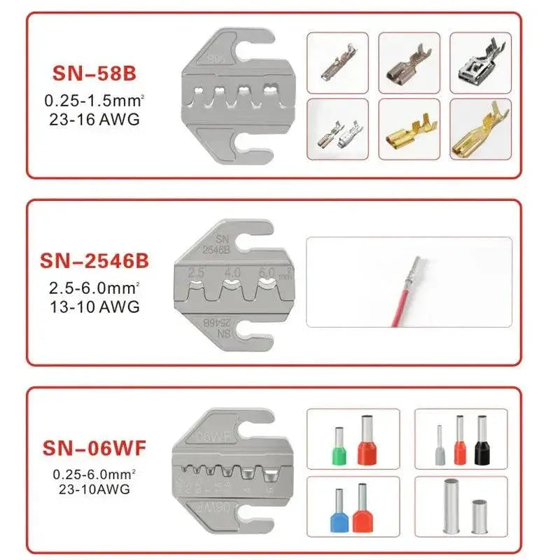 Electrician Crimping Tool Set Pliers Terminals Clamp Kit