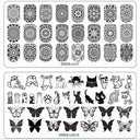 Elegance & Serpent Nail Art Stencils Bundle Steel Designs