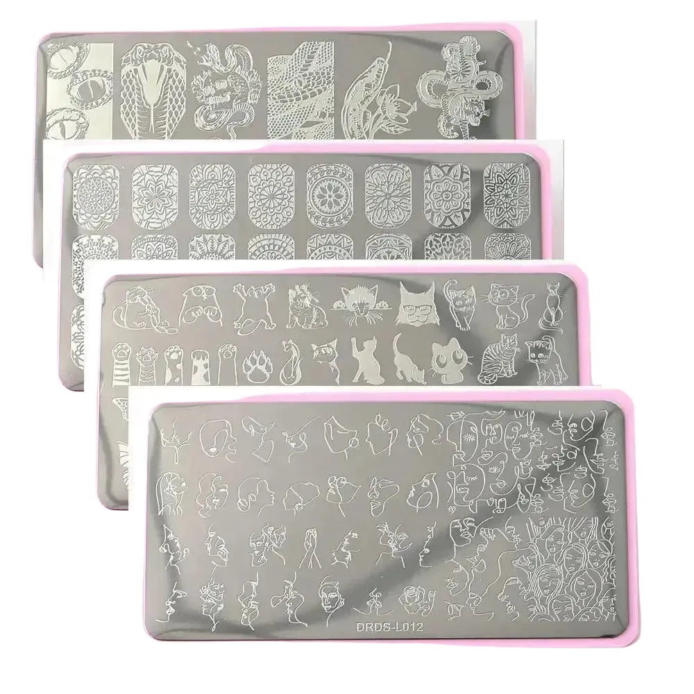 Nail Stencil Bundle for DIY Nail Art — 17(12X6cm)