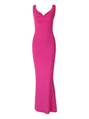 Elegant Backless Sheath Dress with Bow Details Evening Wear