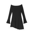 Elegant Black Off-Shoulder Dress for Chic Women's Fashion