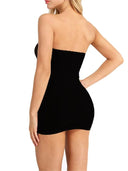 Elegant Black Off Shoulder Party Dress Stylish Women's Outfit