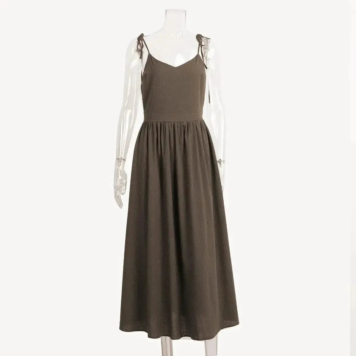 Elegant Cotton Suspender Dress Mori Style Mori Girl Backless