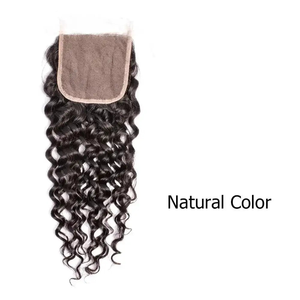 Dark Brown Ombre Honey Blonde Water Wave 4x4 Lace Closure