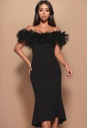 Elegant Fishtail Dress Off-Shoulder Glamour & Sophistication