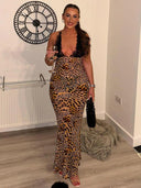 Elegant Floral Chiffon Dress for Exotic Beach Party Style