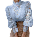 Elegant Floral Lace Blouse for Stylish Office Attire