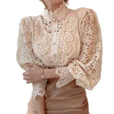Elegant Floral Lace Blouse for Stylish Office Attire