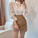 Elegant Floral Lace Blouse for Stylish Office Attire