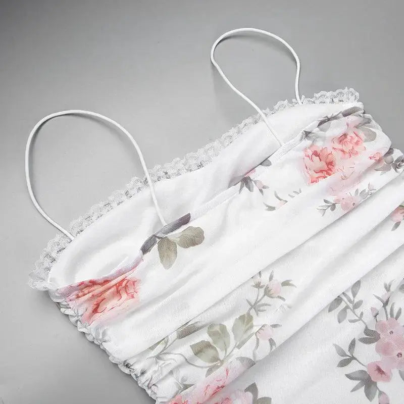 Elegant Floral Midi Dress Off Shoulder Womens Fashion