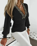 Flattering Geometric Blouse for Women