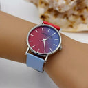 Elegant Gradient Ramp Womens Quartz Wristwatch Timepiece