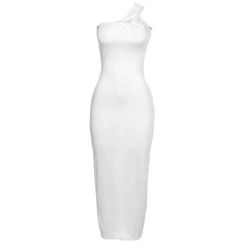 Elegant Halterneck Wool Dress Chic Women's Fashion 2023